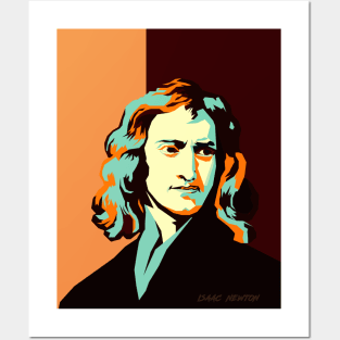 Isaac Newton with background WPAP Posters and Art